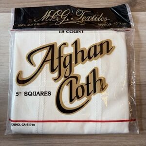 MCG Textiles Afghan Cloth 45"x58" 18-Count Acrylic Cross Stitch Embroidery